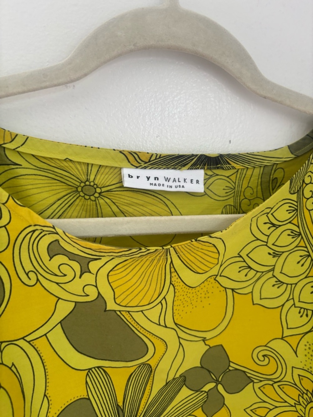 Bryn Walker Small Organic Cotton Yellow Floral Balloon Sleeve Top - Picture 2 of 4